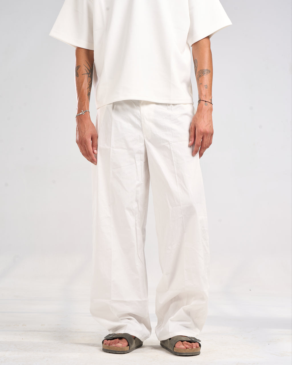 Cream Utility Pants
