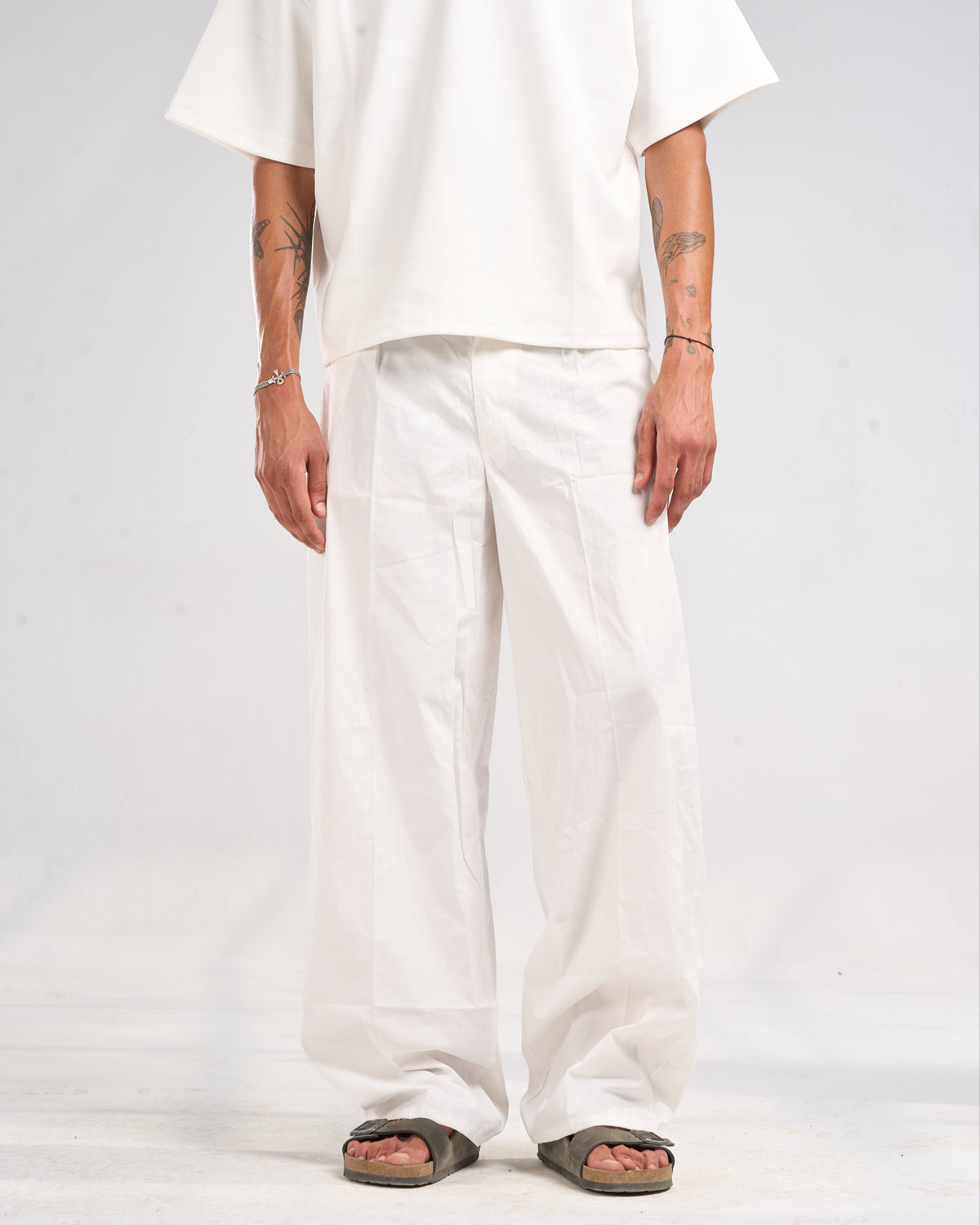 Cream Utility Pants