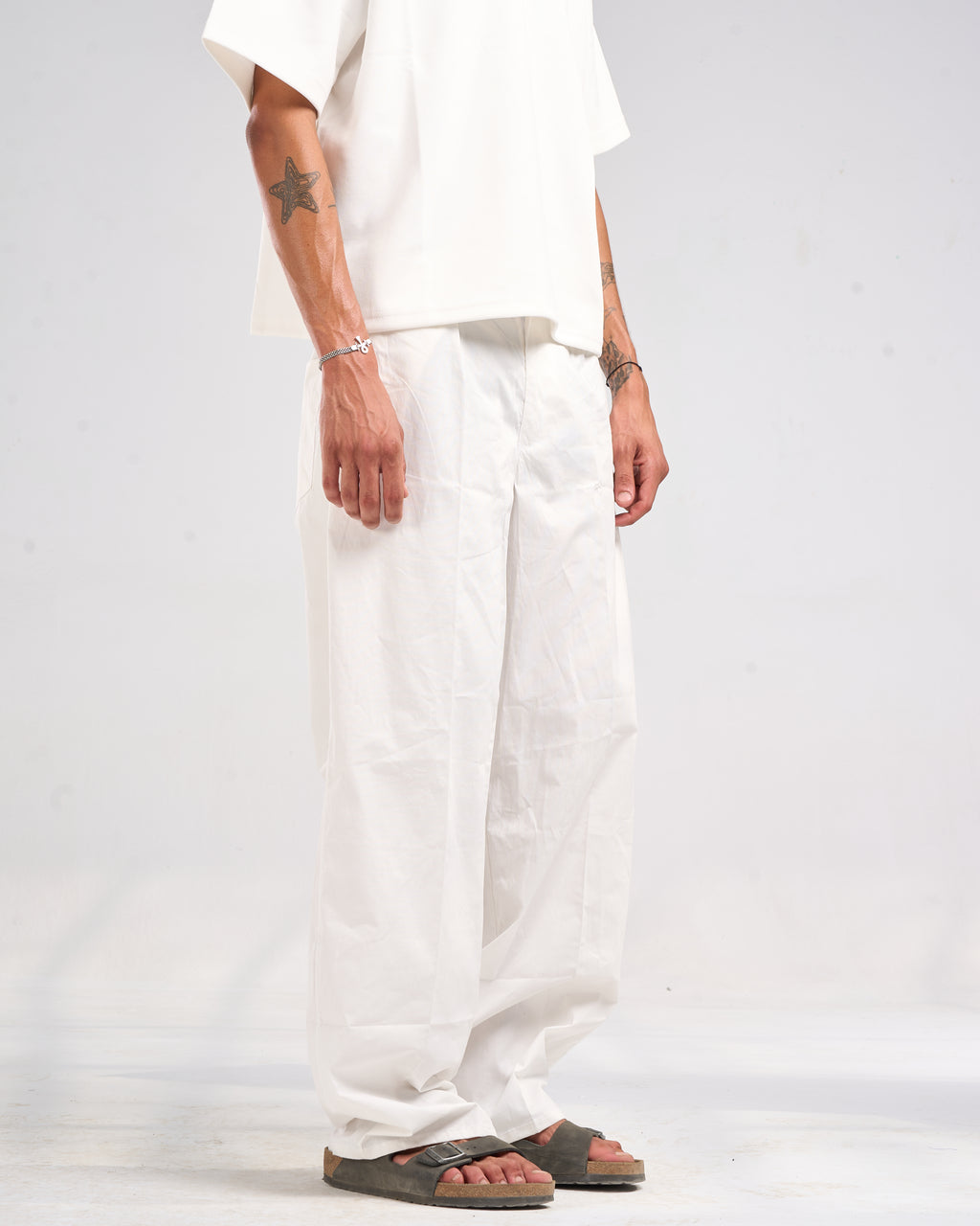 Cream Utility Pants