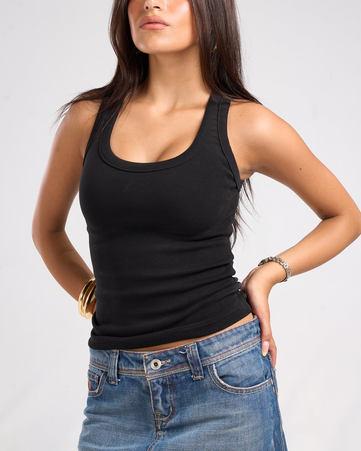 Black tank top