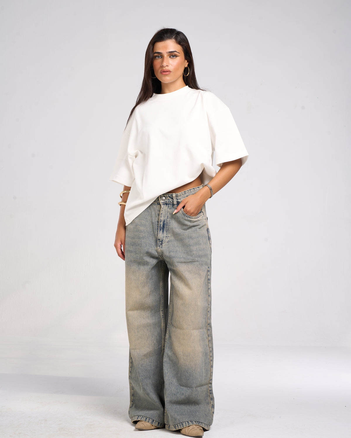 Ivory Boxy T-Shirt