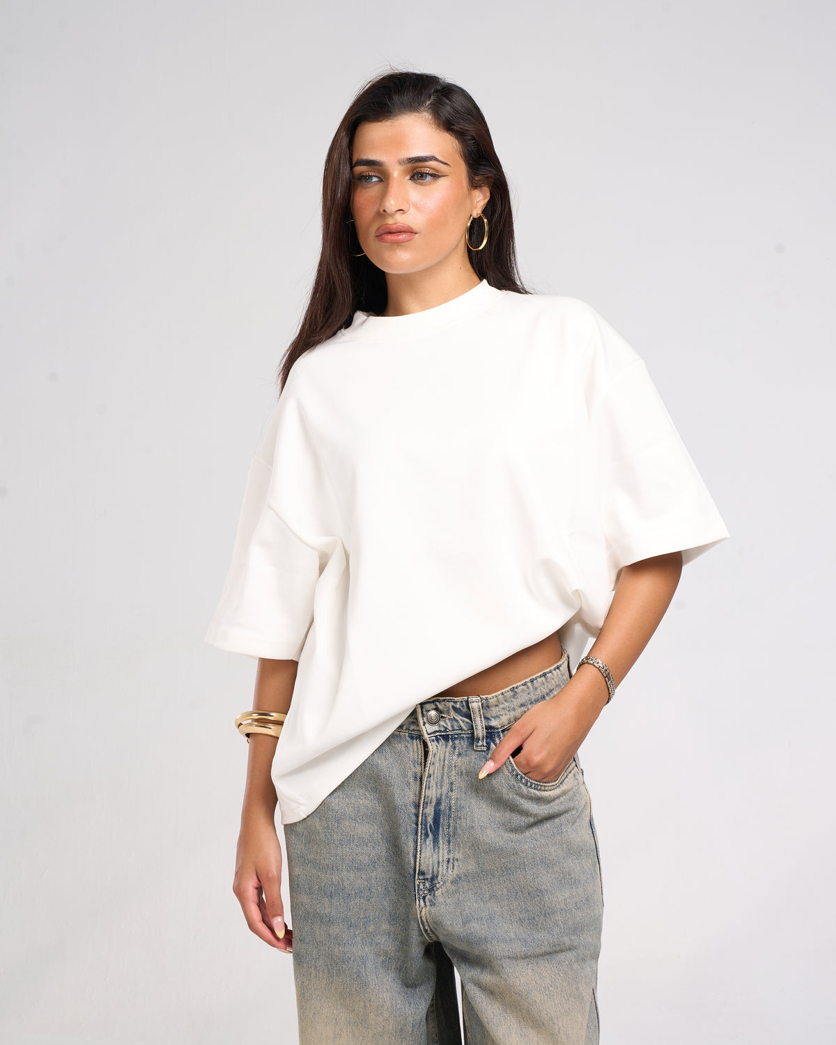 Ivory Boxy T-Shirt